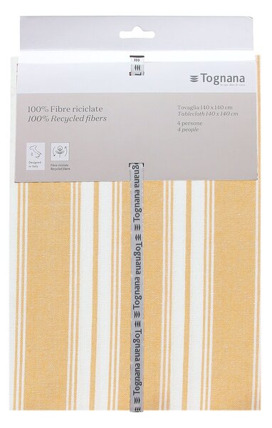 Квадратна покривка TOGNANA TEXTILE Giallo, 140x140 см