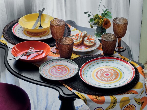 Устойчив на петна тишлайфер TOGNANA TEXTILE Papaya, 40x140 см