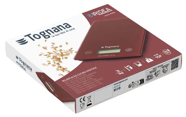 Кухненска везна TOGNANA PICC.ELETT IRIDEA Rosso, 5 кг
