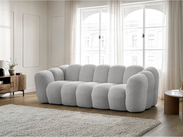 Светлосив диван от прежда с примки от букле 232 cm Hippolyte – Bobochic Paris