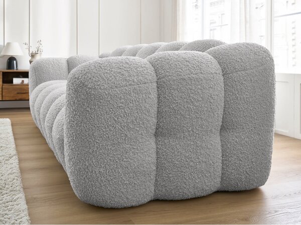 Светлосив диван от прежда с примки от букле 232 cm Hippolyte – Bobochic Paris