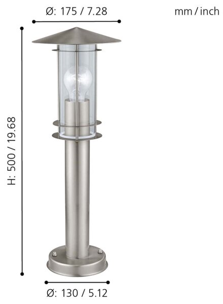 Eglo 30187 - Екстериорна лампа LISIO 1xE27/60W/230V IP44