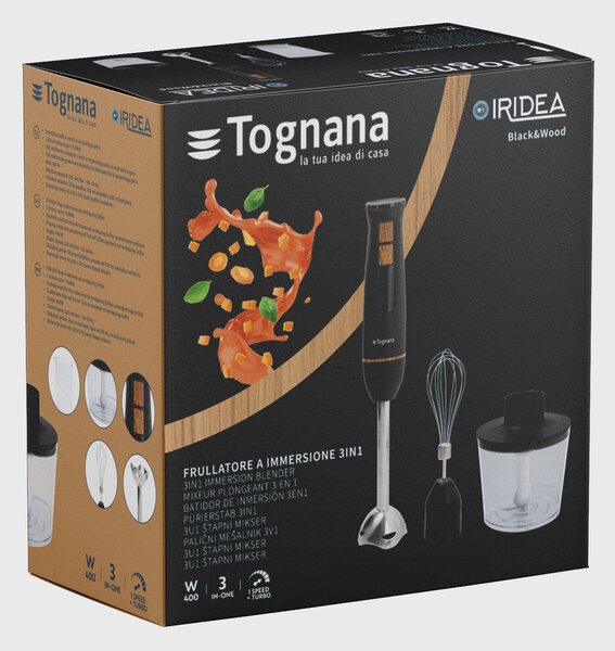 Пасатор 3-в-1 TOGNANA PICC.ELETT IRIDEA Black & Wood, 400 W