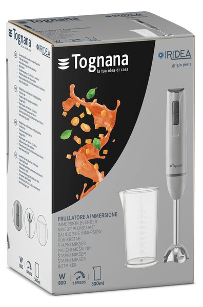 Ръчен пасатор TOGNANA PICC.ELETT IRIDEA Grigio Perla, 800 W