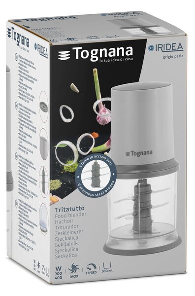 Чопър TOGNANA PICC.ELETT IRIDEA Grigio Perla, 0.5 л, 400 W