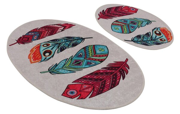 Килими за баня в комплект от 2 бр. 60x100 cm Feather – Foutastic