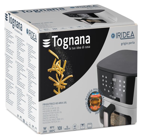 Еър фрайър с 2 нагревателя TOGNANA PICC.ELETT IRIDEA Grigio Perla, 10 л