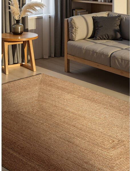 Двустранен/ръчно изработен ютен килим в естествен цвят 120x180 cm Juno – Hanse Home