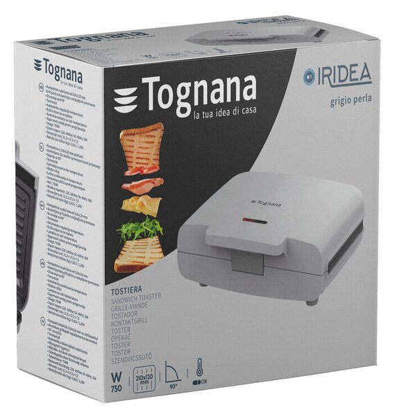 Тостер с грил плочи TOGNANA PICC.ELETT IRIDEA Grigio Perla
