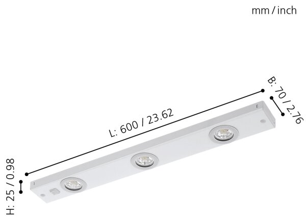 Eglo 93706 - LED Спот KOB 3xLED/2.3W/230V