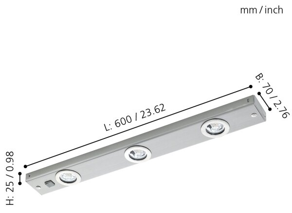Eglo 93707 - LED Спот KOB 3xLED/2.3W/230V