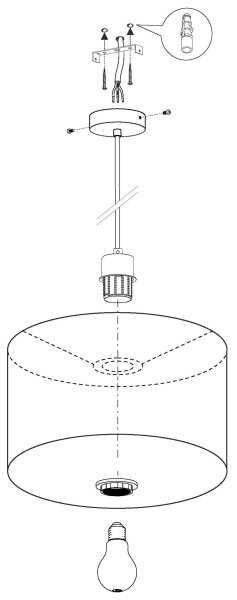 Eglo 95044 - Полилей PASTERI 1xE27/60W/230V