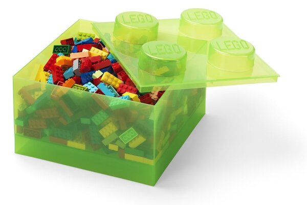 Зелена пластмасова детска кутия за съхранение 25x25x18 cm – LEGO®