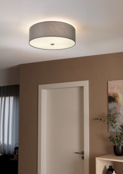 Eglo 55277 - Таванно осветително тяло PASTERI 3xE27/25W/230V, диаметър 47,5 см, сиво