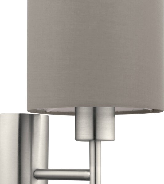 Eglo 94925 - Стенно осветително PASTERI 1xE27/60W/230V таупе