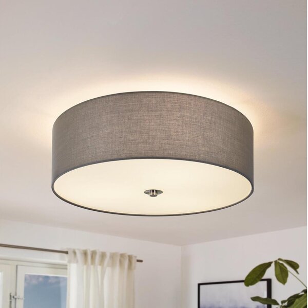 Eglo 55277 - Таванно осветително тяло PASTERI 3xE27/25W/230V, диаметър 47,5 см, сиво