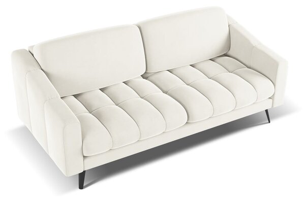 Бял кадифен диван 202 cm Nalu – Makamii