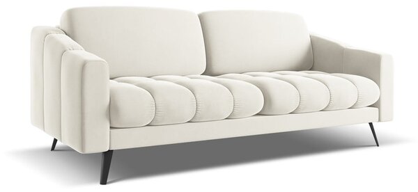 Бял кадифен диван 202 cm Nalu – Makamii