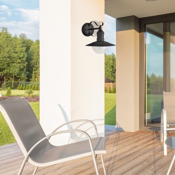 Brilagi - Външно стенно осветително тяло MOLDE 1xE27/60W/230V IP44 черно