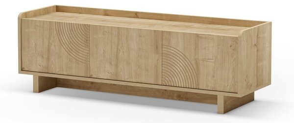 Маса за телевизор от дъбов декор в естествен цвят 140x45x40 cm Daira – Marckeric