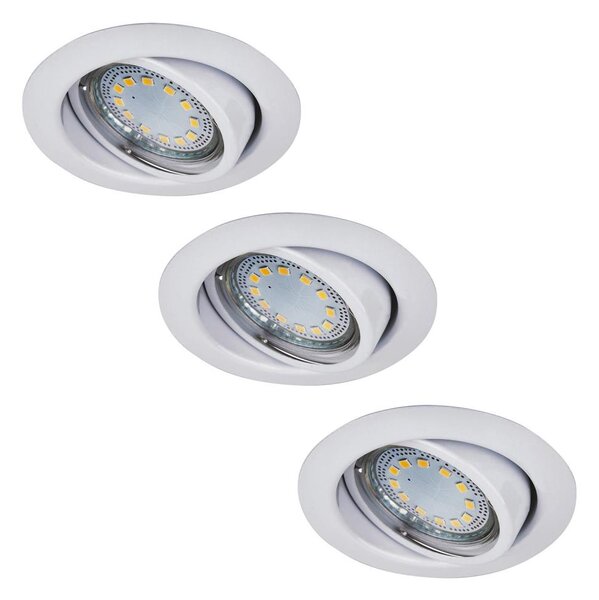 Rabalux 1049 - Комплект от 3xLED вградени таванни осветителни тела LITE 3xGU10-LED/3W/230V