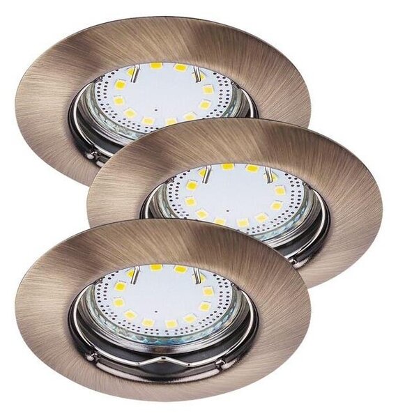 Rabalux 1048 - К-кт 3xLED Лампа за вграждане LITE 3xGU10-LED/3W/230V