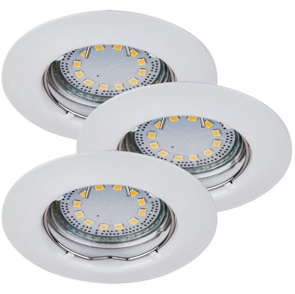 Rabalux 1046 - КОМПЛЕКТ 3x LED вградени таванни осветителни тела LITE 3xGU10-LED/3W/230V