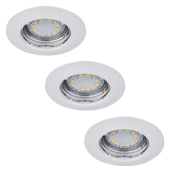 Rabalux 1046 - КОМПЛЕКТ 3x LED вградени таванни осветителни тела LITE 3xGU10-LED/3W/230V