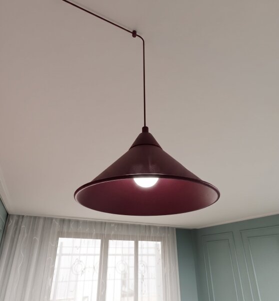 Полилей на кабел ABRAMO 2xE27/15W/230V червен