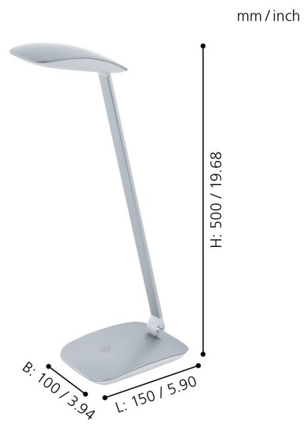 Eglo 95694 - Димируема LED настолна лампа CAJERO LED/4,5W/USB