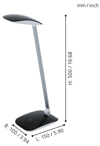 Eglo 95696 - Димируема LED настолна лампа CAJERO LED/4,5W/USB