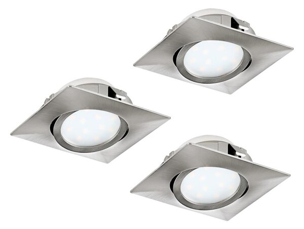 Eglo 95846- Комплект от 3 вградени LED осветителни тела PINEDA LED/4,9W/230V