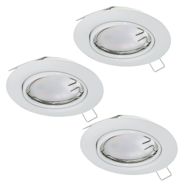 Eglo 94406 - КОМПЛЕКТ 3x LED вградени осветителни тела PENETO 3xGU10-LED/5W/230V