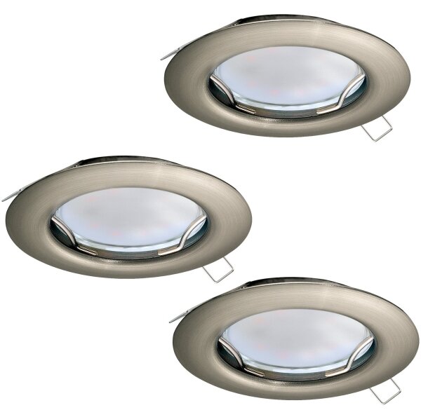 Eglo 94237 - комплект от 3 вградени LED осветителни тела PENETO 3xGU10-LED/3W/230V