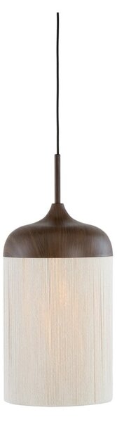 Тъмнокафяво висящо осветително тяло с текстилен абажур ø 22 cm Dania – Light & Living