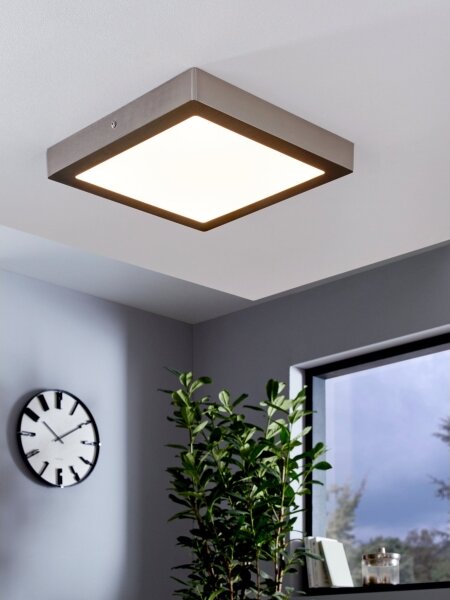 Eglo 78218 - LED таванно осветително тяло FUEVA LED/22W/230V 30x30 cm матов хром