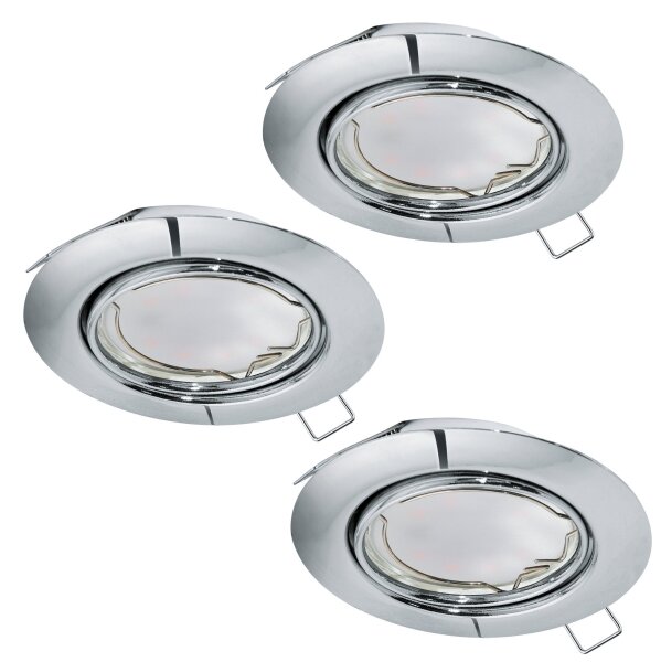 Eglo 94407 - Комплект от 3x LED вградени осветителни тела PENETO 3xGU10-LED/5W/230V