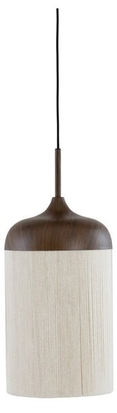 Тъмнокафяво висящо осветително тяло с текстилен абажур ø 22 cm Dania – Light & Living