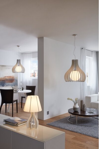 Eglo 96211 - Висяща лампа на кабел TINDORI 1xE27/60W/230V, с диаметър 50 см, бяла