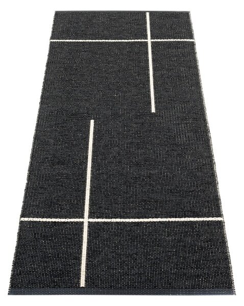 Черна пътека за открито и закрито 70x180 cm Fred Black – Pappelina