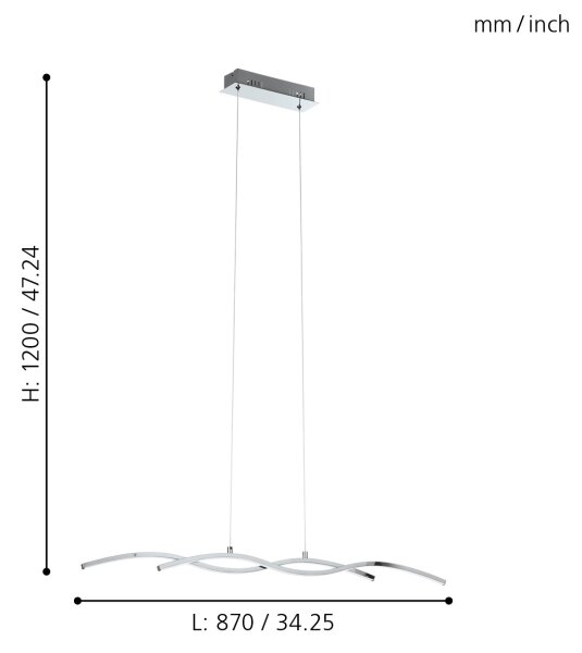 Eglo 96103 - LED Полилей LASANA 2 2xLED/9W/230V