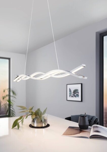 Eglo 96102 - LED полилей на кабел LASANA 2 LED/35W/230V 3000K лъскав хром