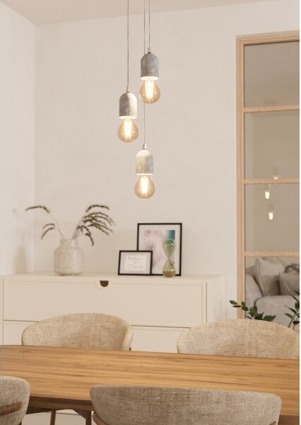 Eglo 95523 - Полилей SILVARES 3xE27/60W/230V