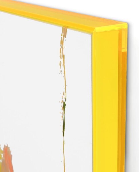Картина с ръчно изрисувани елементи 102x102 cm Confidential Yellow – Malerifabrikken