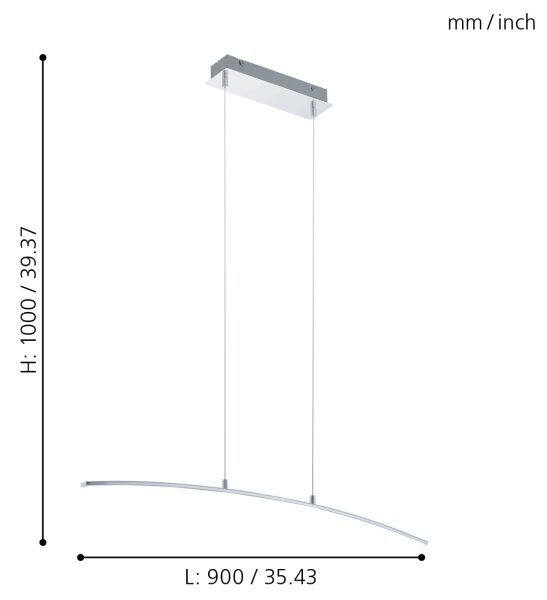 Eglo 32048 - LED Полилей LASANA LED/14W/230V