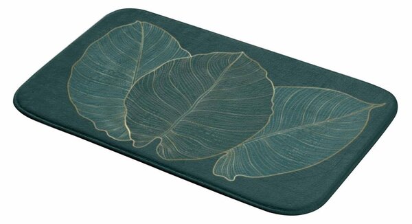 Тъмнозелен килим за баня 45x75 cm Jade – douceur d'intérieur