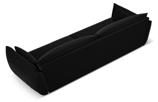 Черен кадифен диван 248 cm Vanda – Mazzini Sofas