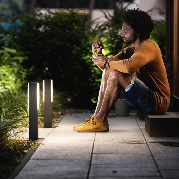 Philips 16488/93/P0 - Екстериорна лампа колона MYGARDEN STRATOSPHERE 2xLED/4,5W IP44