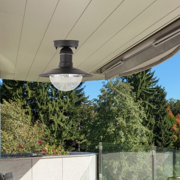 Brilagi - Външно таванно осветително тяло MOLDE 1xE27/60W IP44 черно