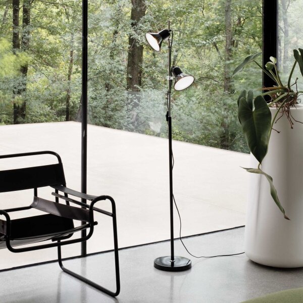 Ideal Lux - Подова лампа POLLY 2xE27/60W/230V черна